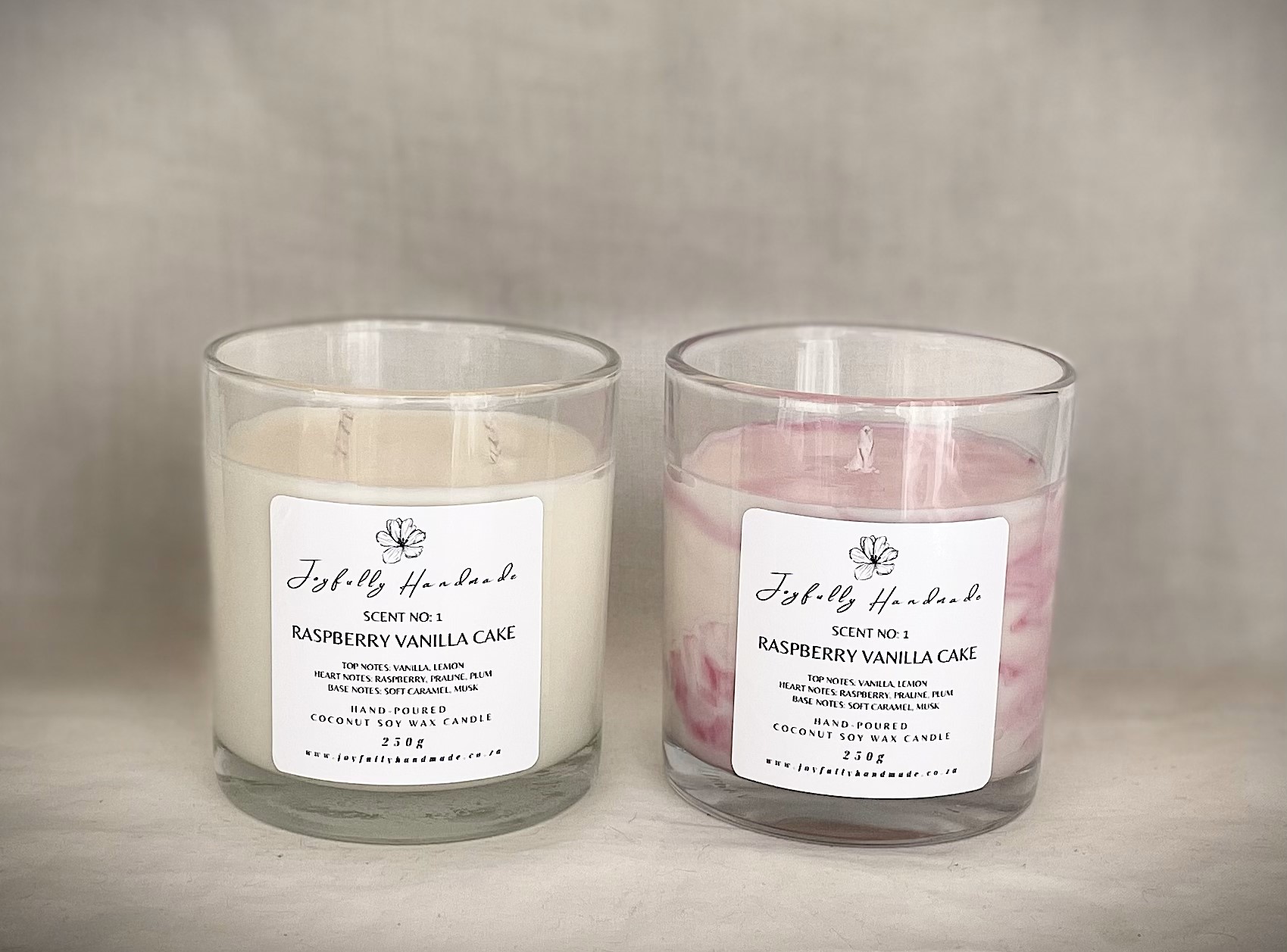 Scent No1 Raspberry Vanilla Cake Candle Joyfully Handmade