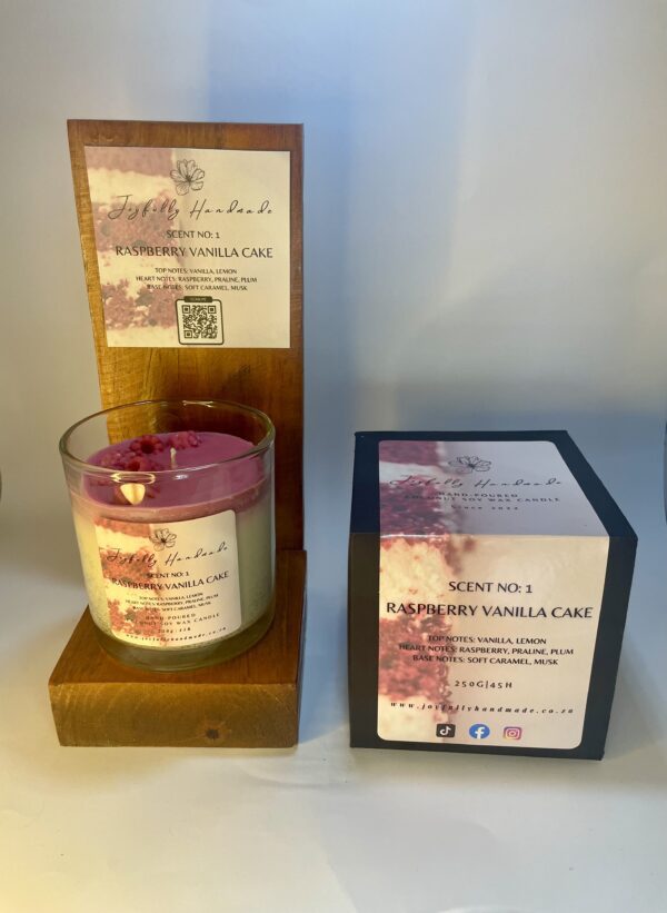 Scent No1: Raspberry Vanilla Cake Candle - Image 2