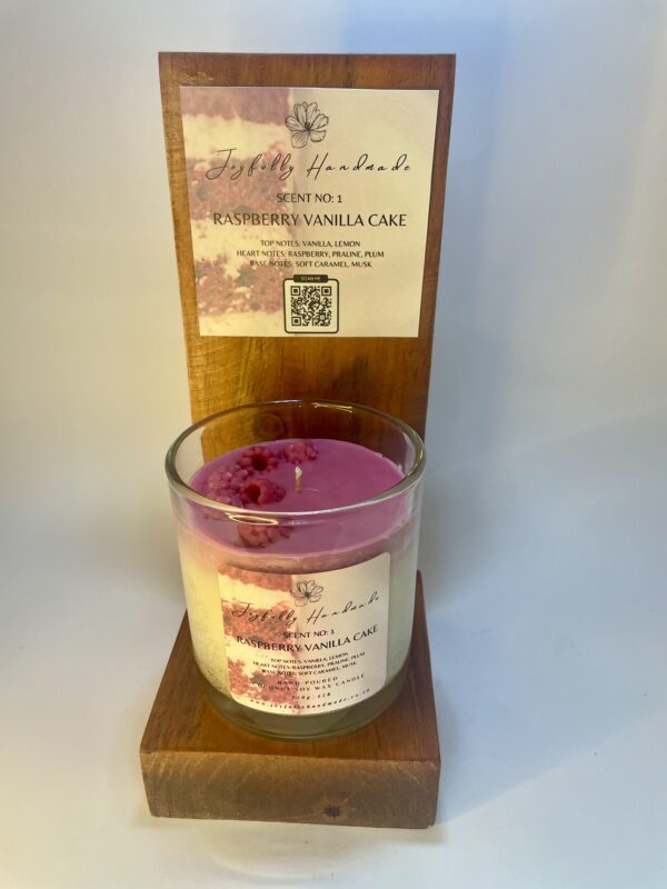 Scent No1: Raspberry Vanilla Cake Candle - Image 3